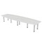 Skutchi Designs 45 in W, 120 in L, 29 in H, Engineered Wood Top, White HAR-BOT-46119-PT-WC - alternate 1
